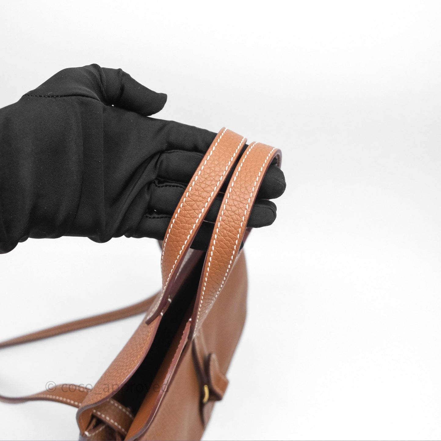 Hermès Halzan 25 Gold Clemence Gold Hardware