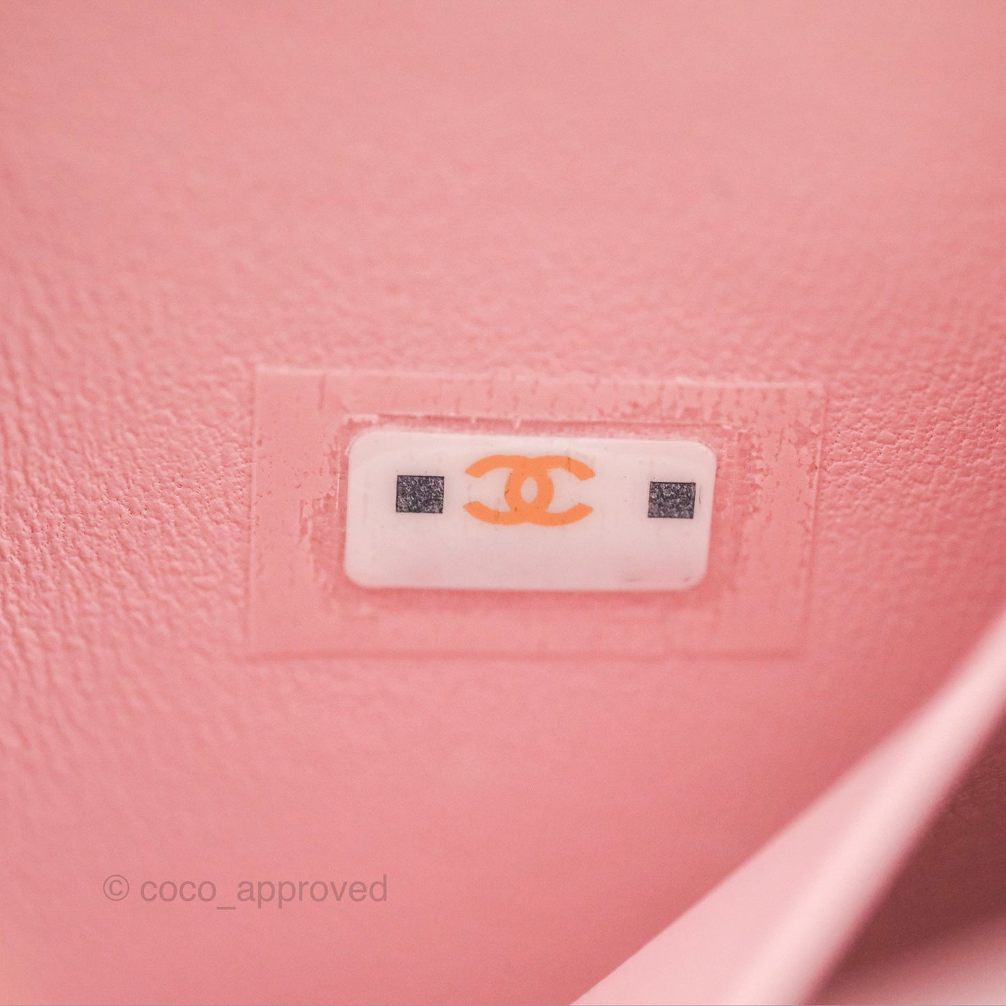 Chanel Enamel Top Handle Clutch with Chain Pink Lambskin Aged Gold Hardware 22B