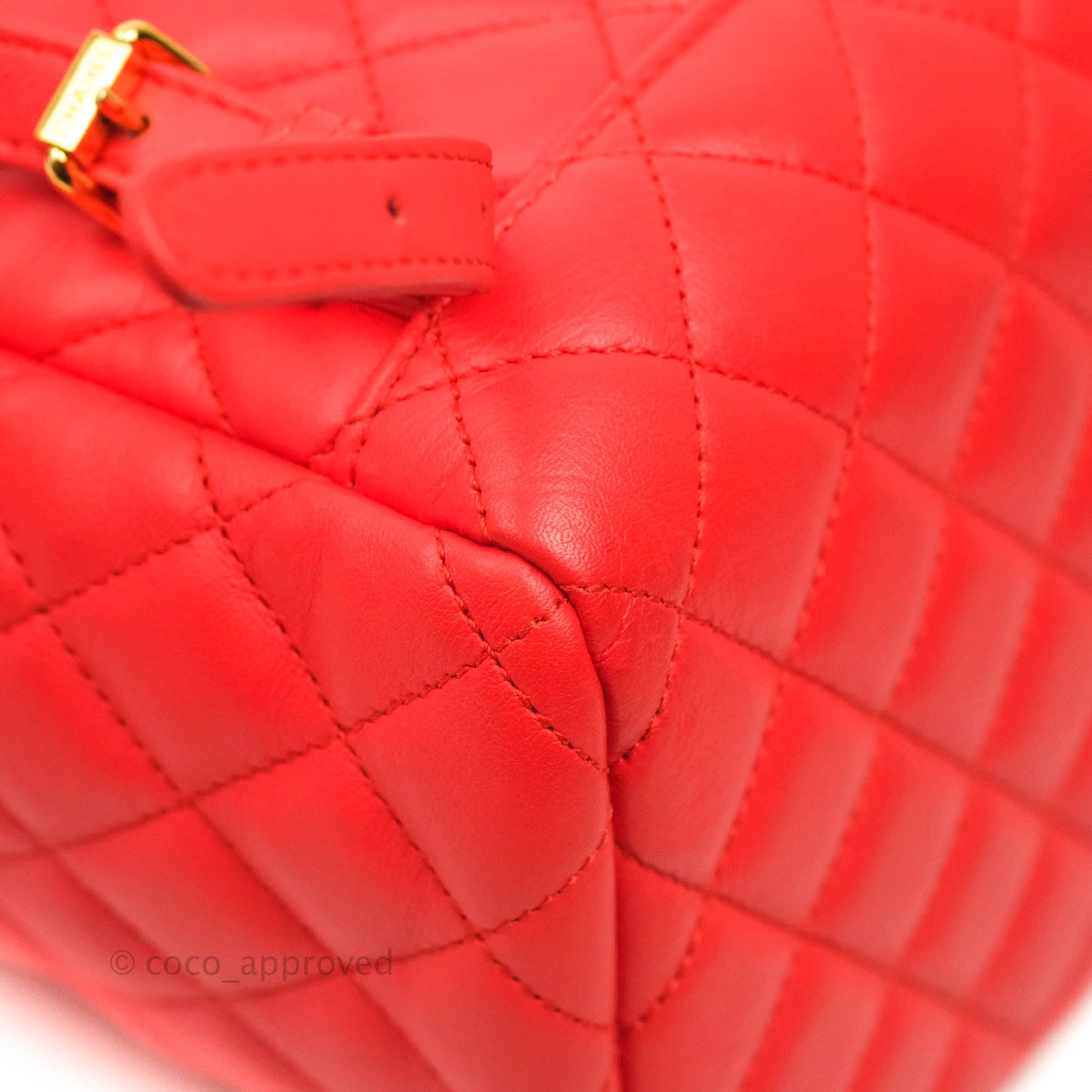 Chanel Quilted Urban Spirit Backpack Red Calfskin Gold Hardware