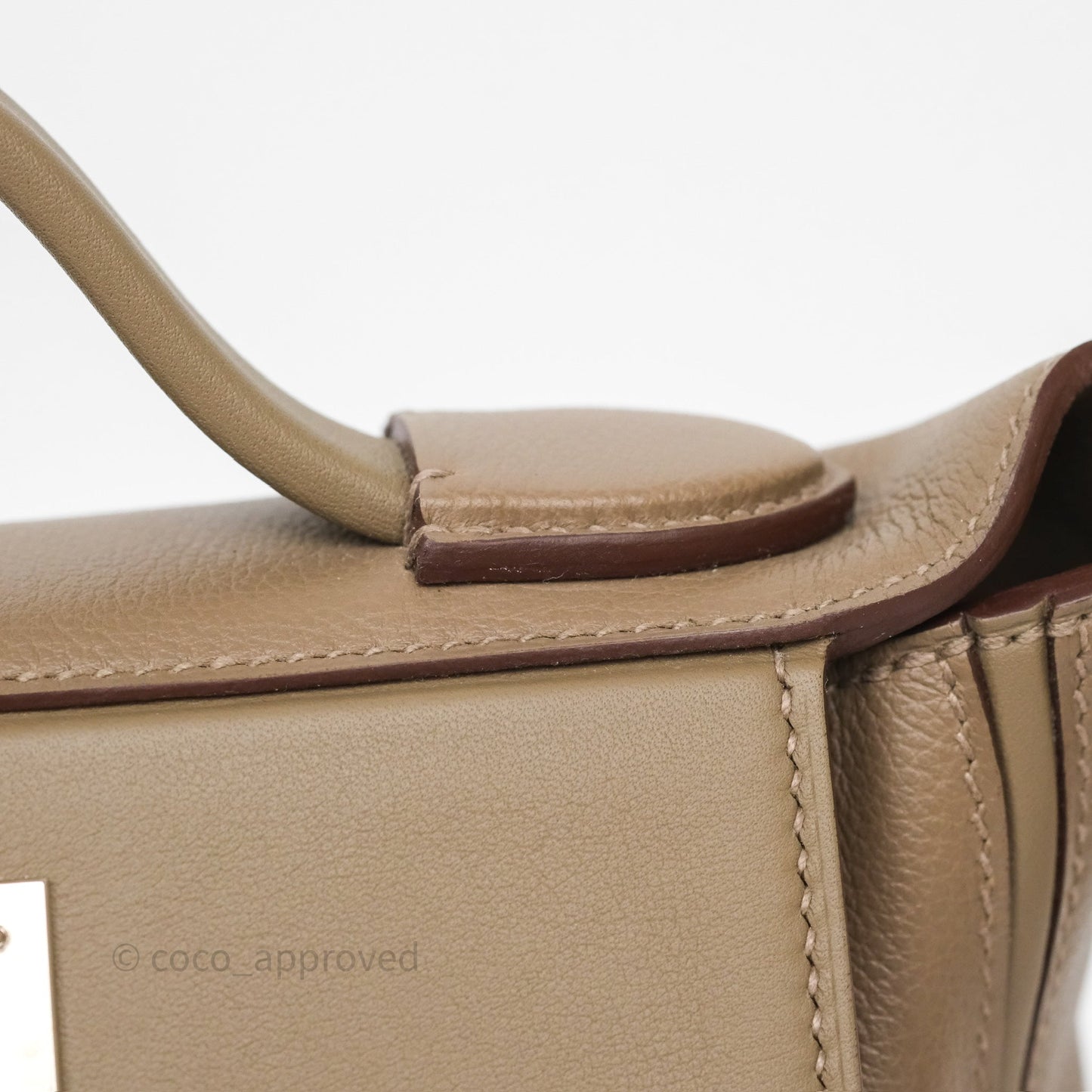 Hermès 24/24 21 Mini Etoupe 18 Evercolor/ Swift Palladium Hardware