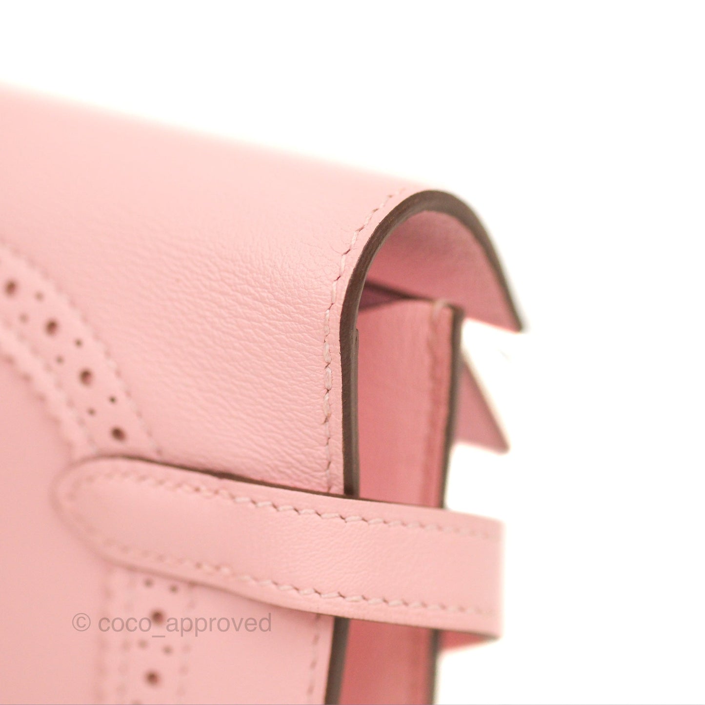 Hermès Ghillies Kelly Wallet Rose Sakura Swift Palladium Hardware