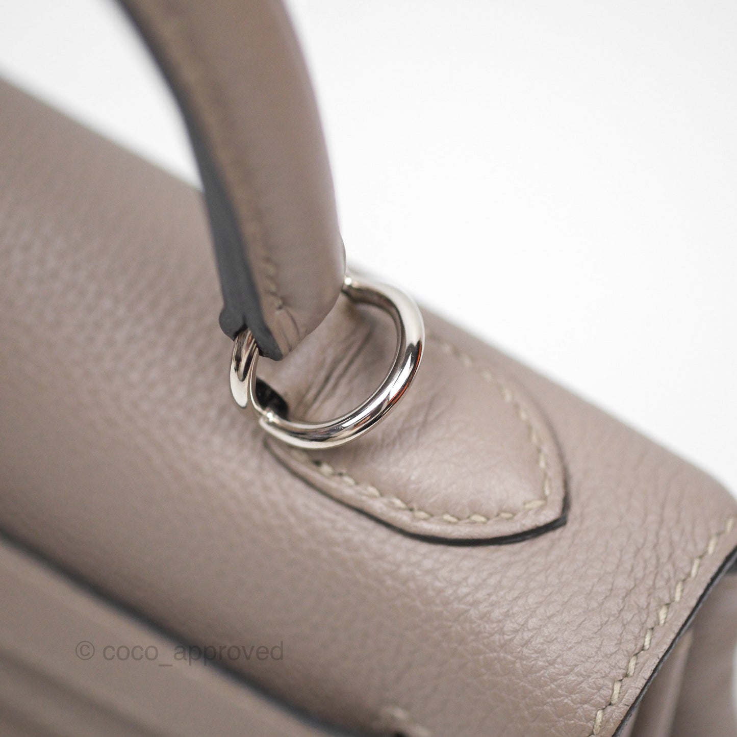 Hermès Retourne Kelly 25 Gris Asphalte M8 Togo Palladium Hardware