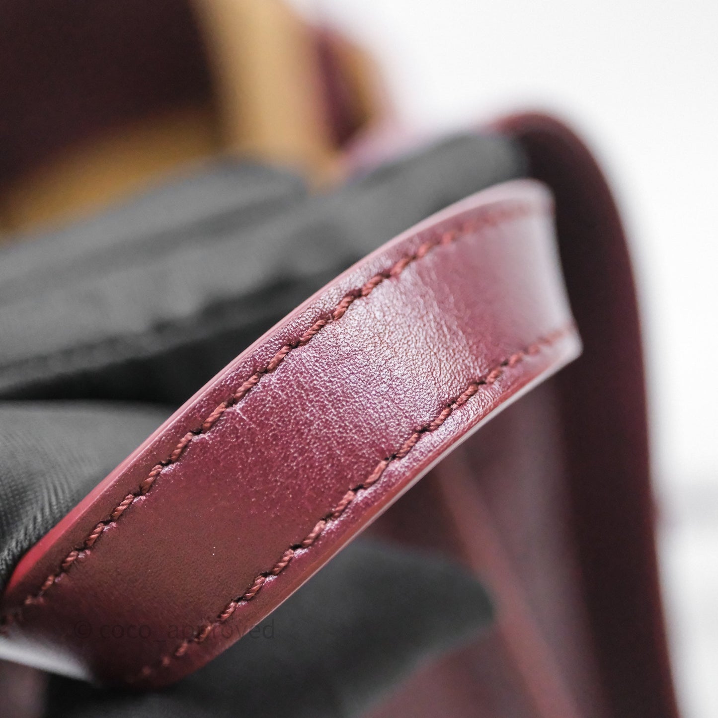 Loewe Hammock Slice Dark Red Bag Gold Hardware