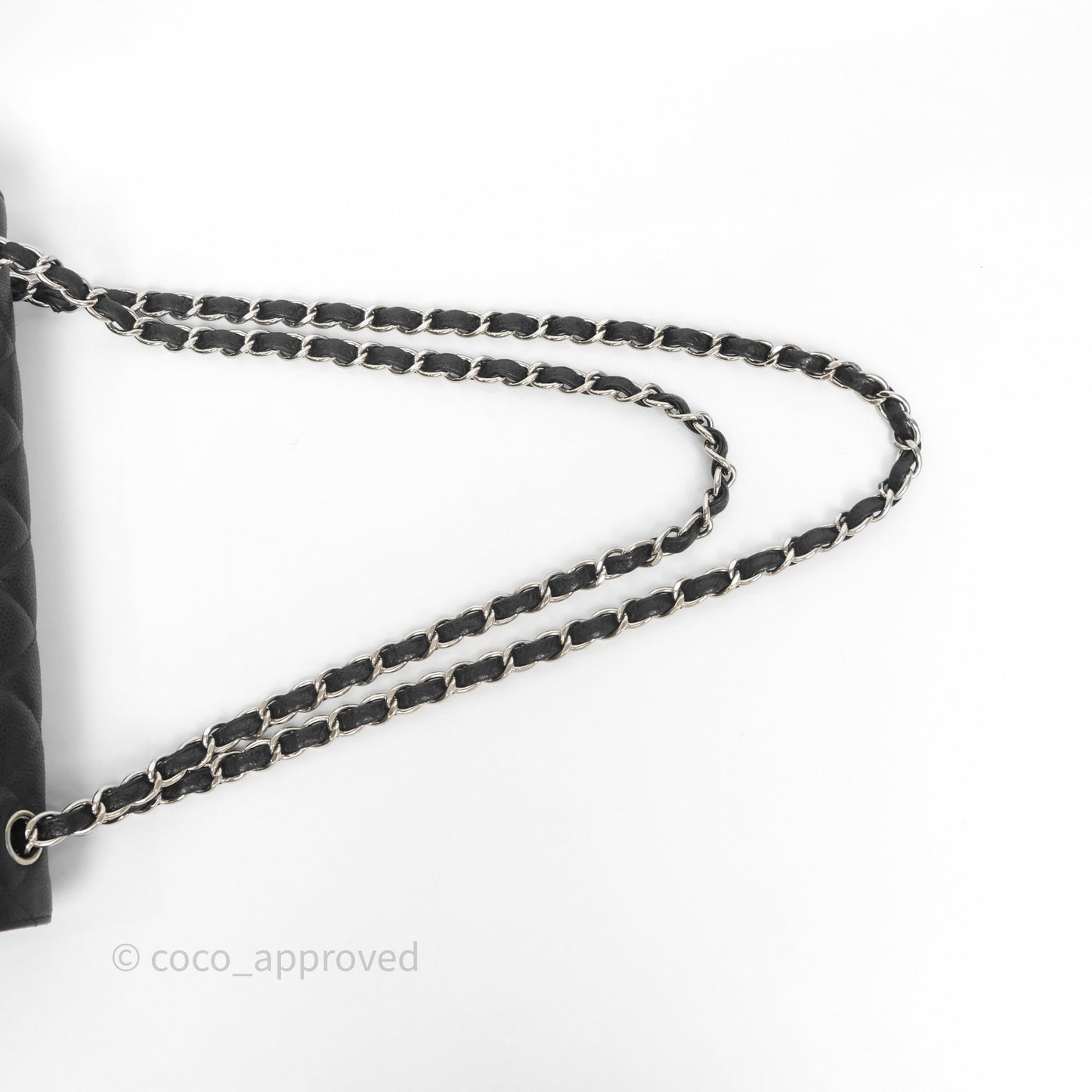 Chanel Jumbo Double Flap Black Caviar Silver Hardware⁣⁣