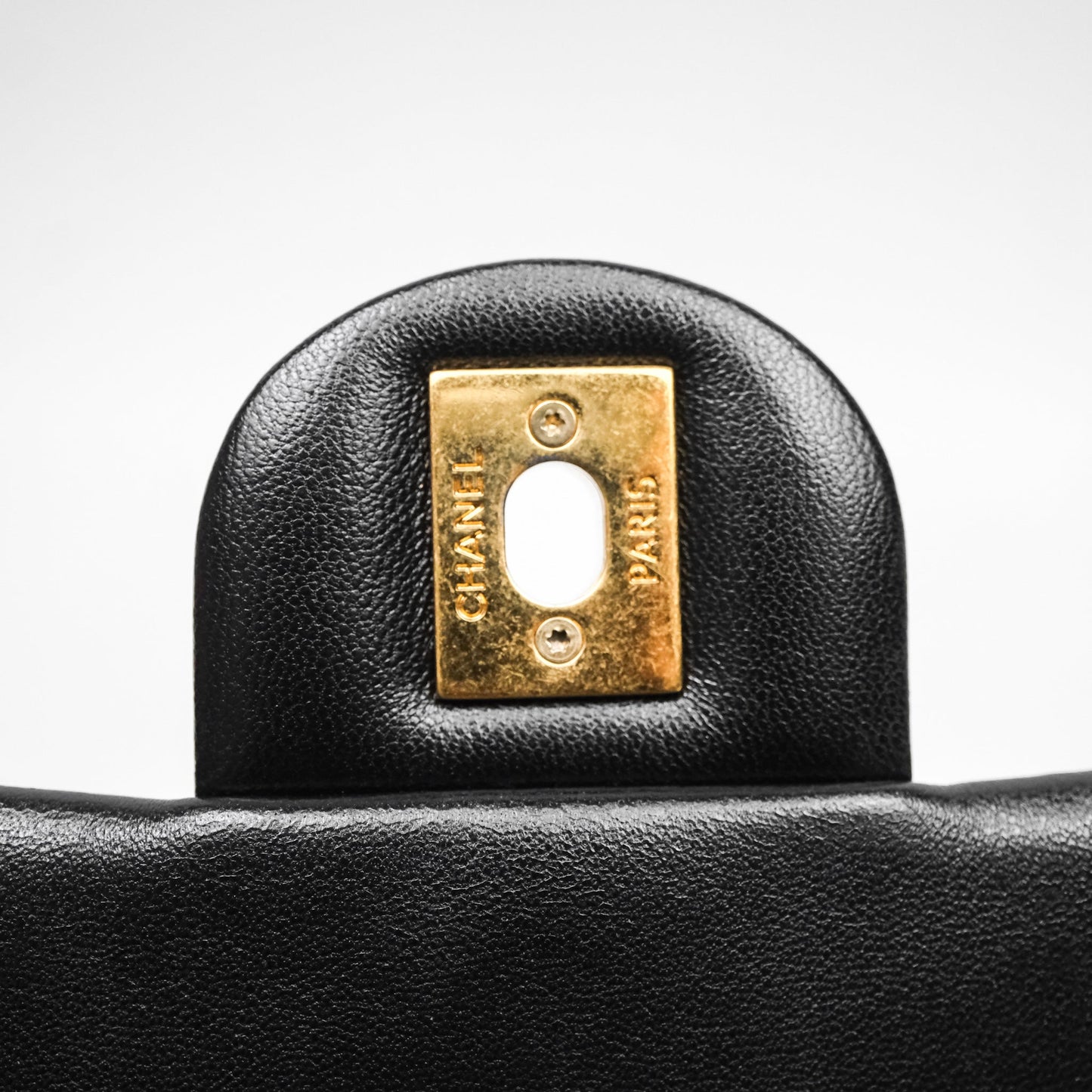 Chanel Small Funky Town Black Lambskin Aged Gold Hardware