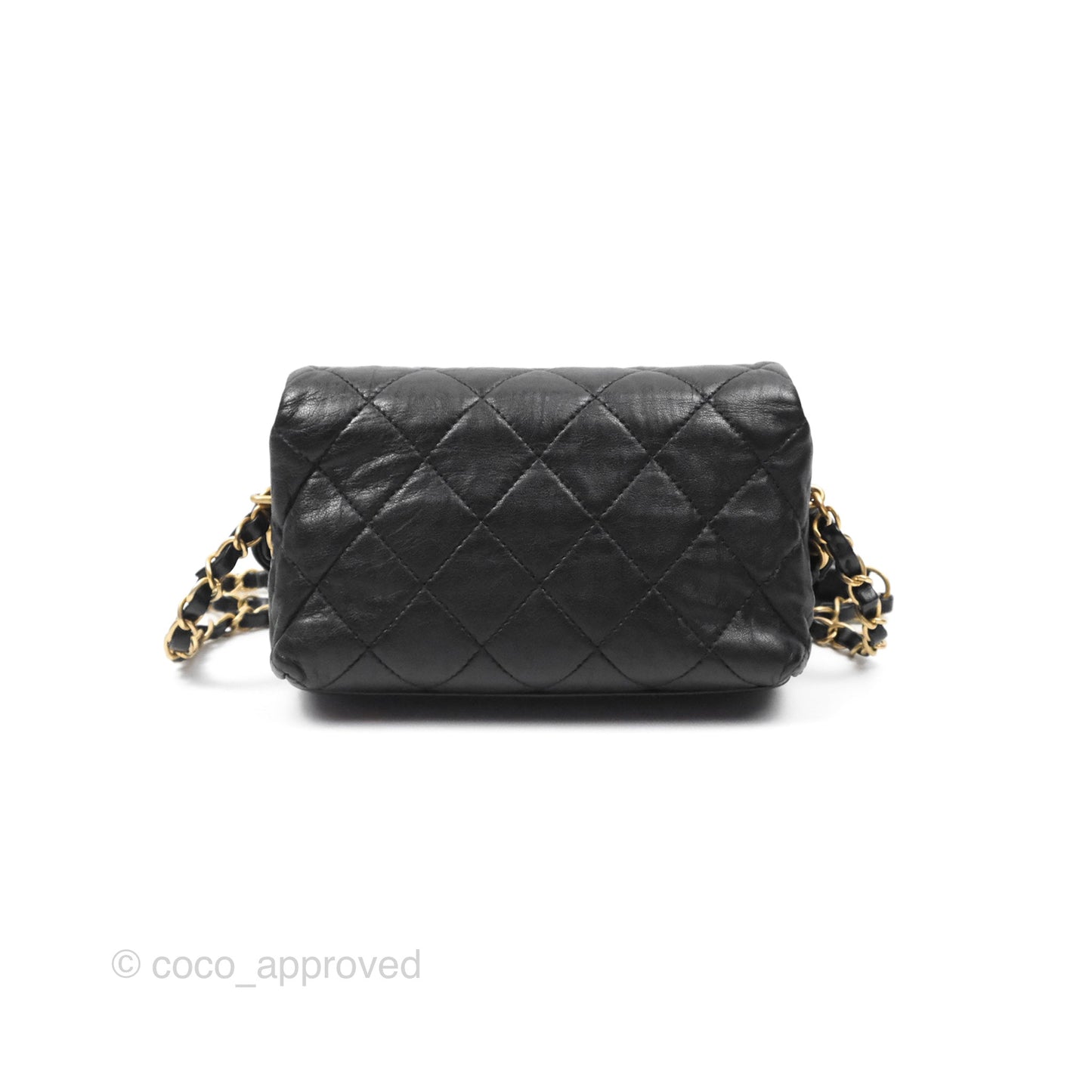 Chanel Small Hobo Bag Crumpled Black Lambskin Aged Gold Hardware 21S