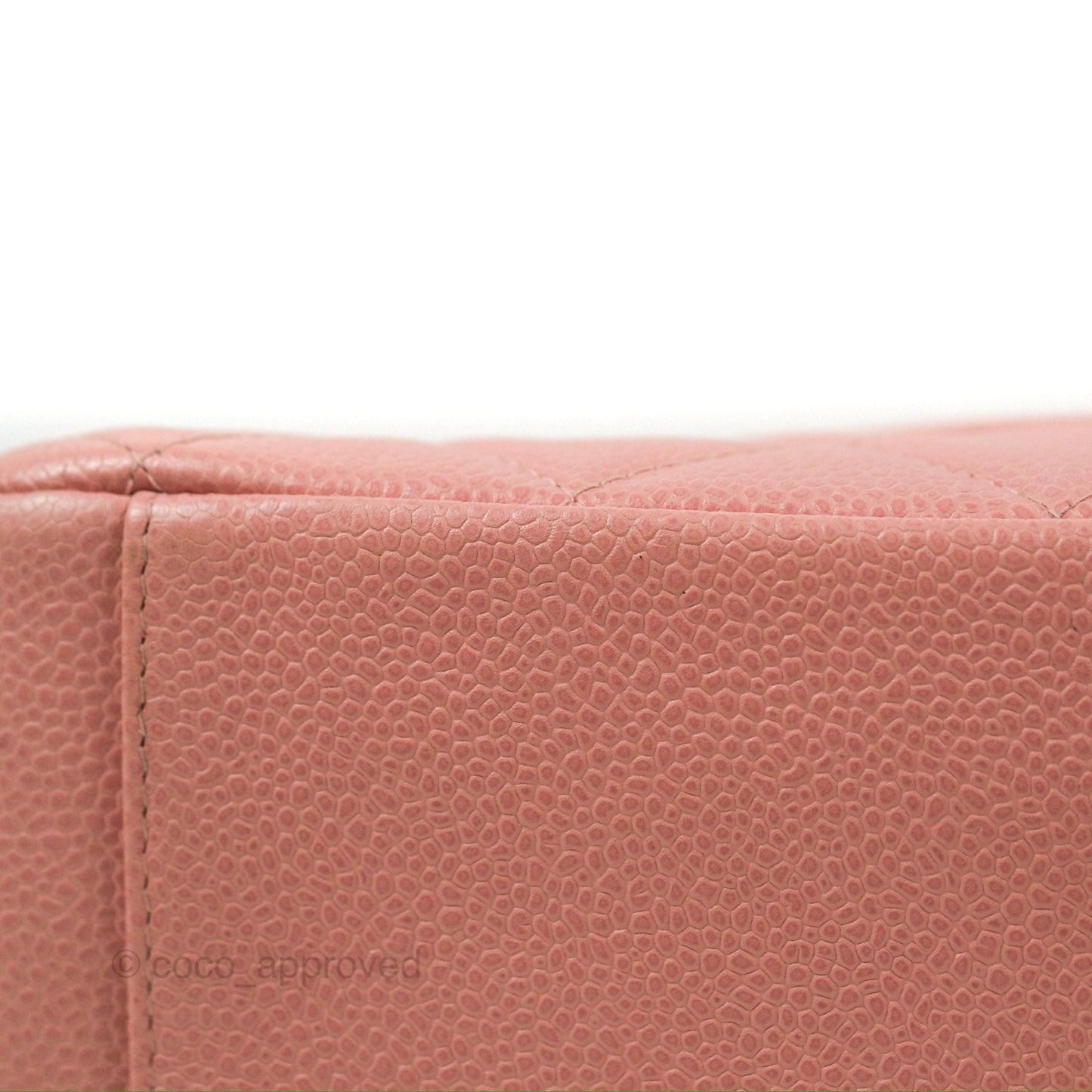 Chanel Quilted Petit Shopping Tote PST Sakura Pink Caviar Gold Hardware