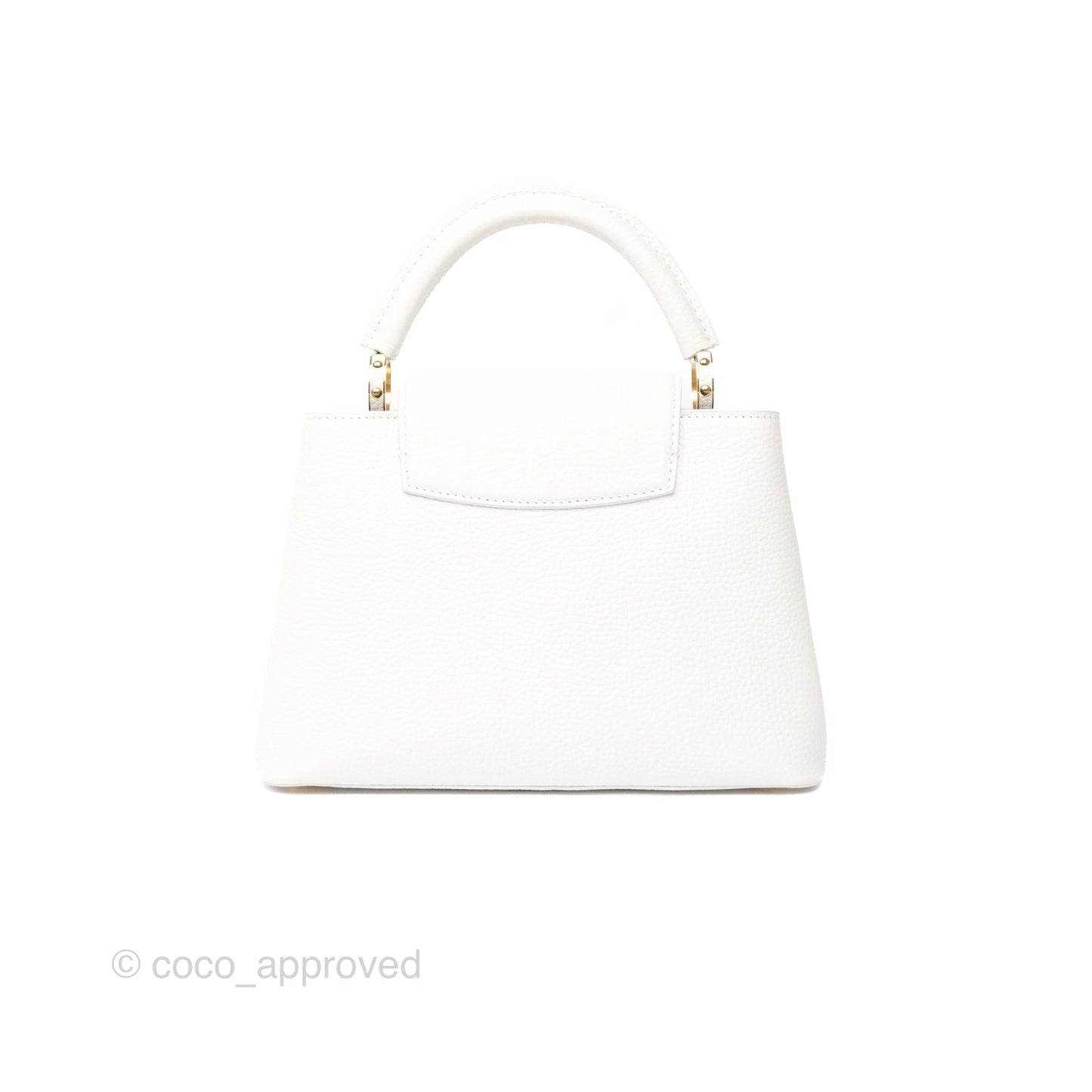 Louis Vuitton Taurillon Capucines BB Snow