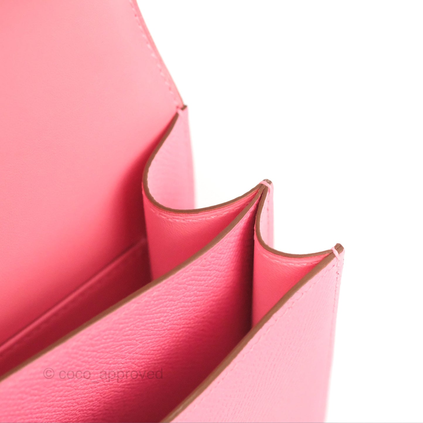 Hermès Constance Mini 18cm Rose d'ete Epsom Palladium Hardware