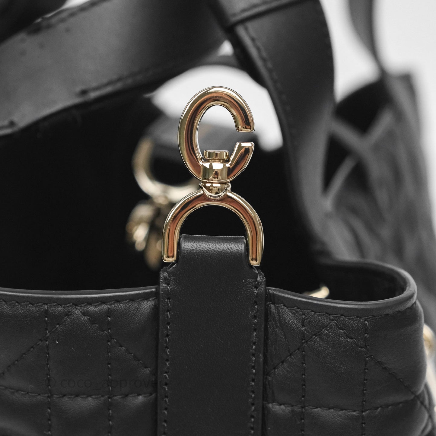 Dior Small Dior Toujours Bag Black Macrocannage Calfskin