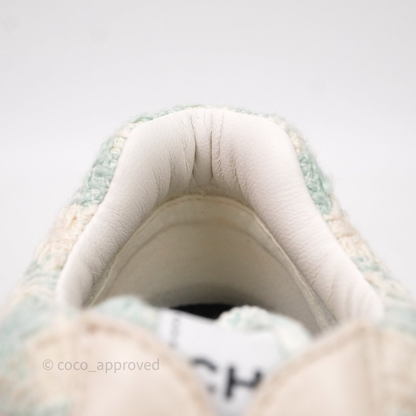 Chanel CC Sneakers Beige/ Blue Tweed Size 39
