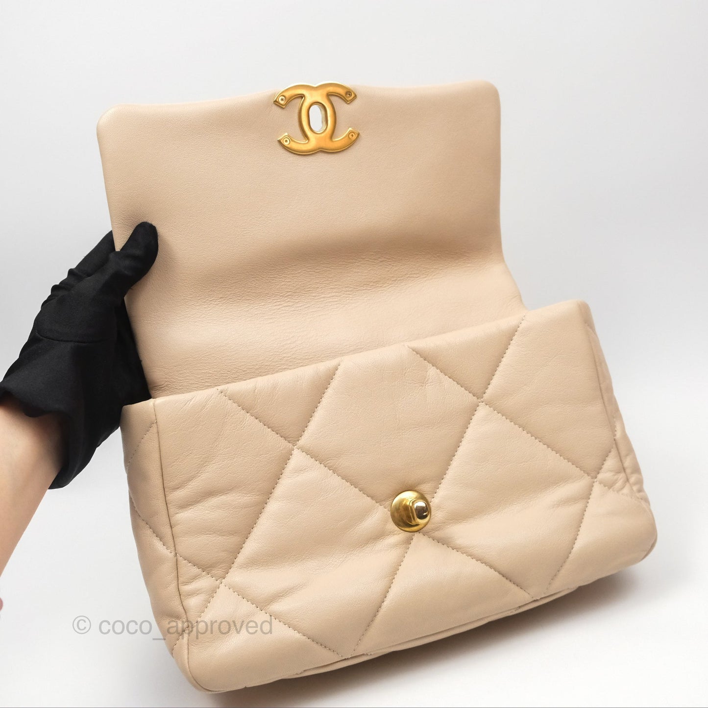 Chanel 19 Small Beige Mixed Hardware