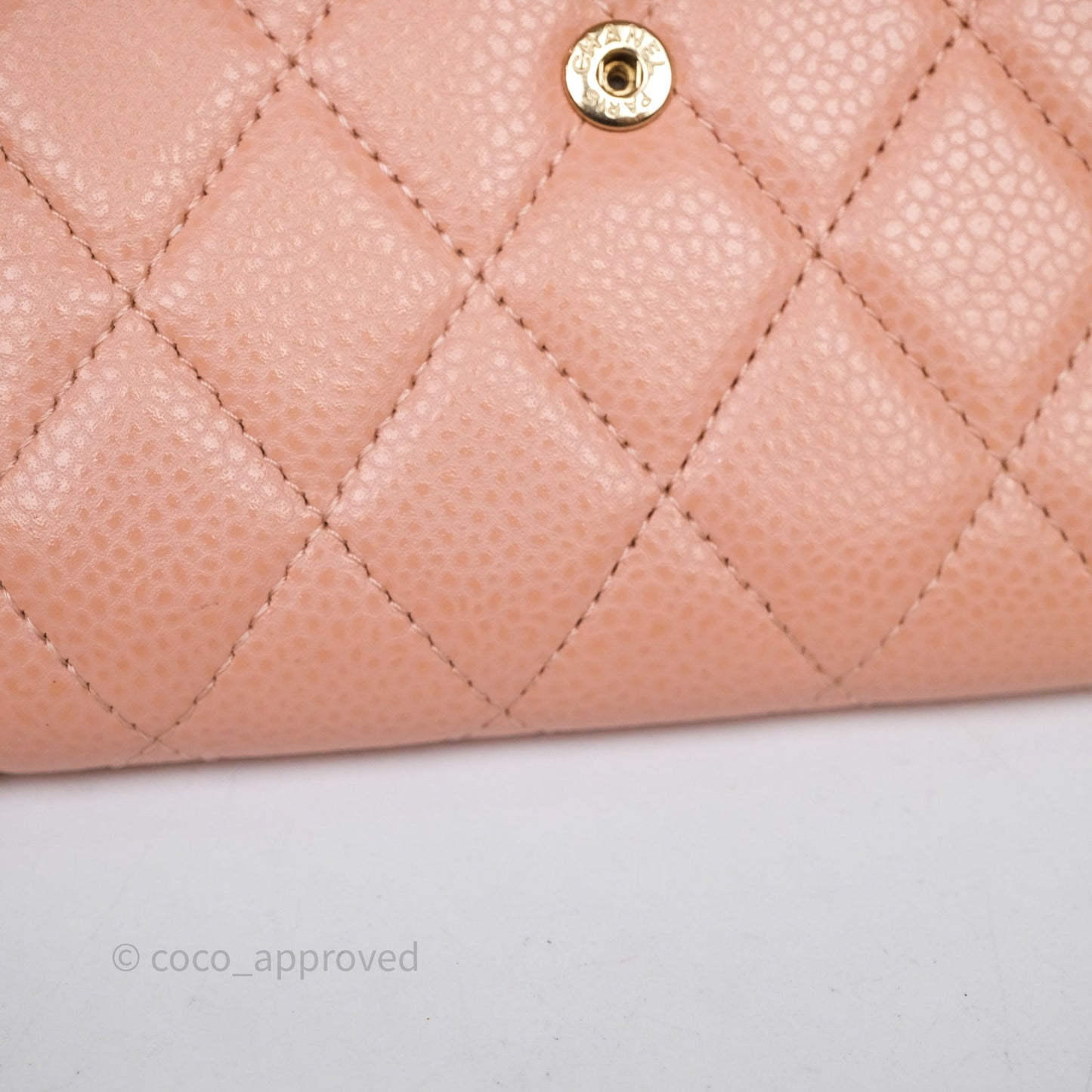 Chanel Quilted Boy Medium Trifold Flap Wallet Pink Caviar Gold Hardware