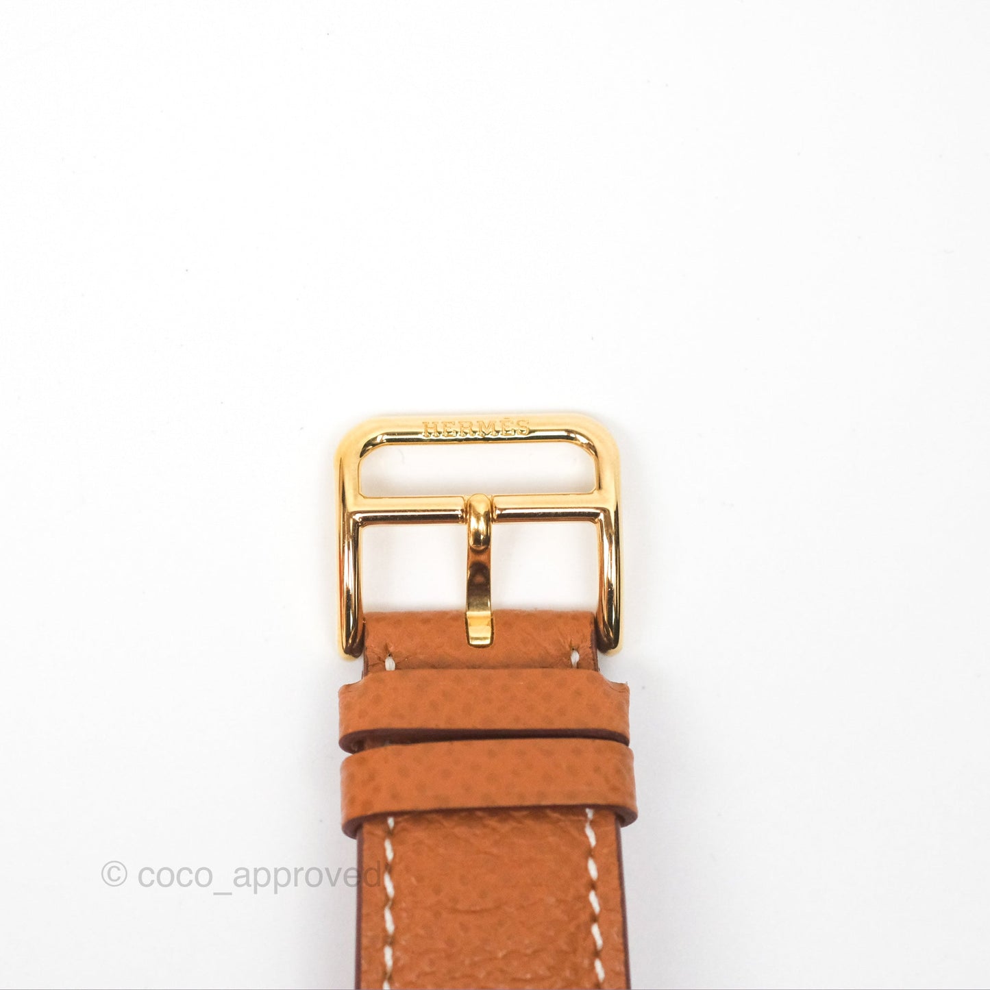 Hermès Heure H TGM 34mm Watch Gold Epsom Gold Hardware