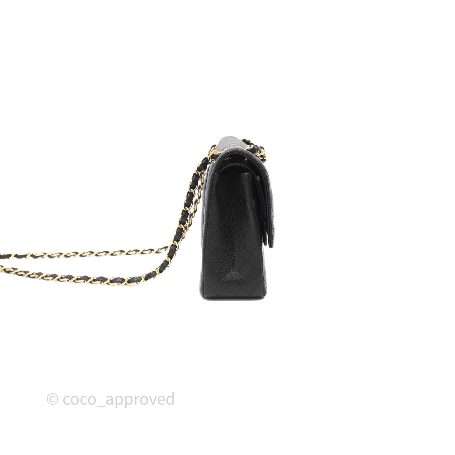 Chanel Classic Medium Flap Quilted Black Caviar Gold Hardware