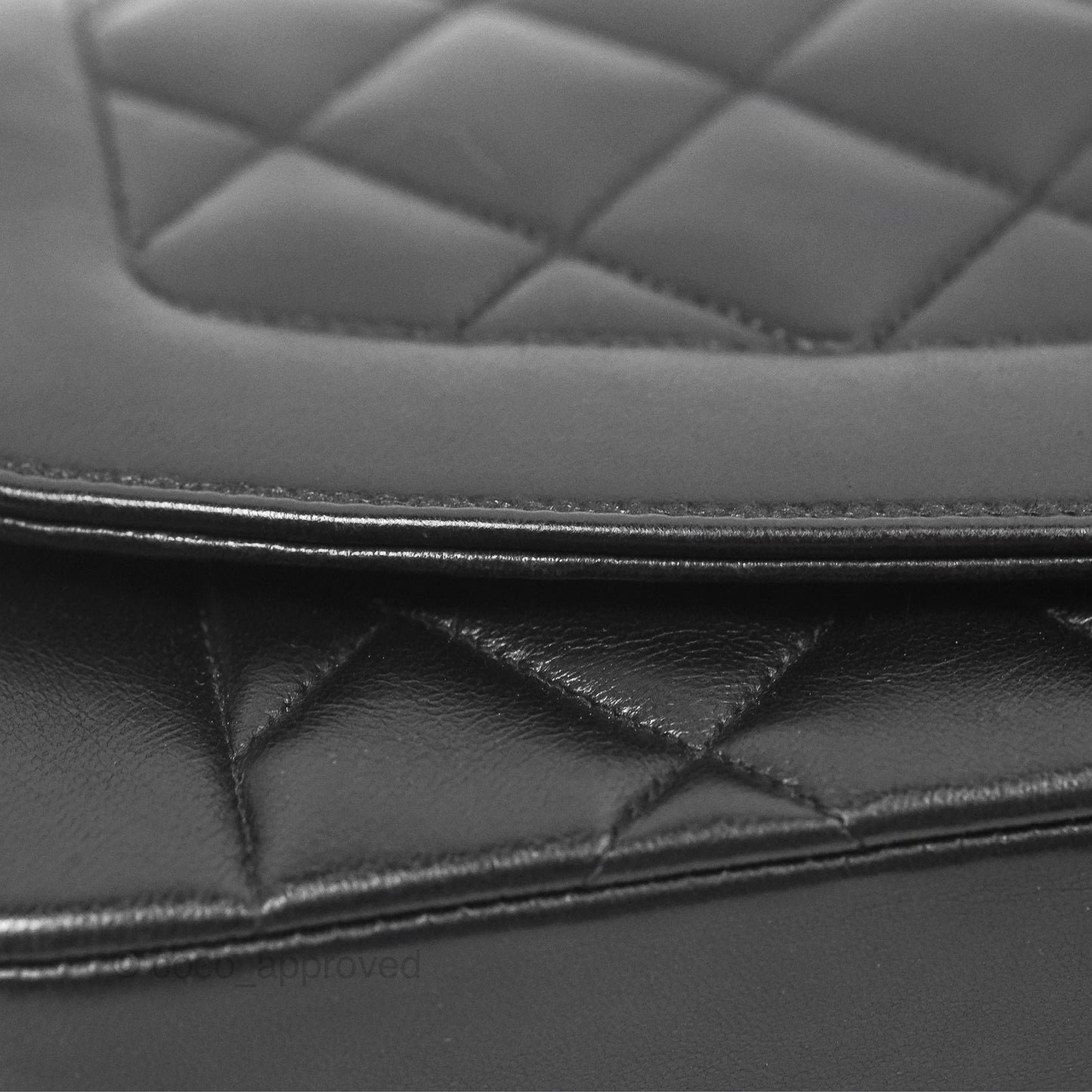 Chanel Vintage Quilted Medium Classic Diana Flap Bag Black Lambskin 24K Gold Hardware