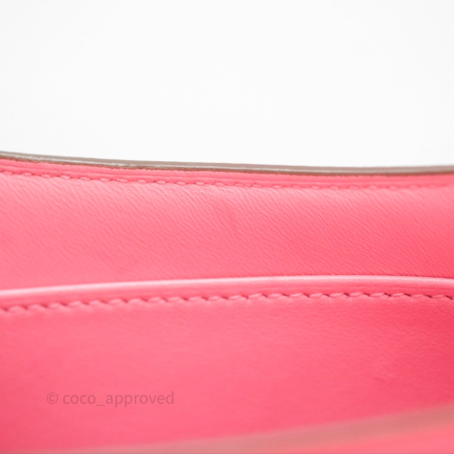 Hermès Constance Mini 18cm Rose d'ete Epsom Palladium Hardware