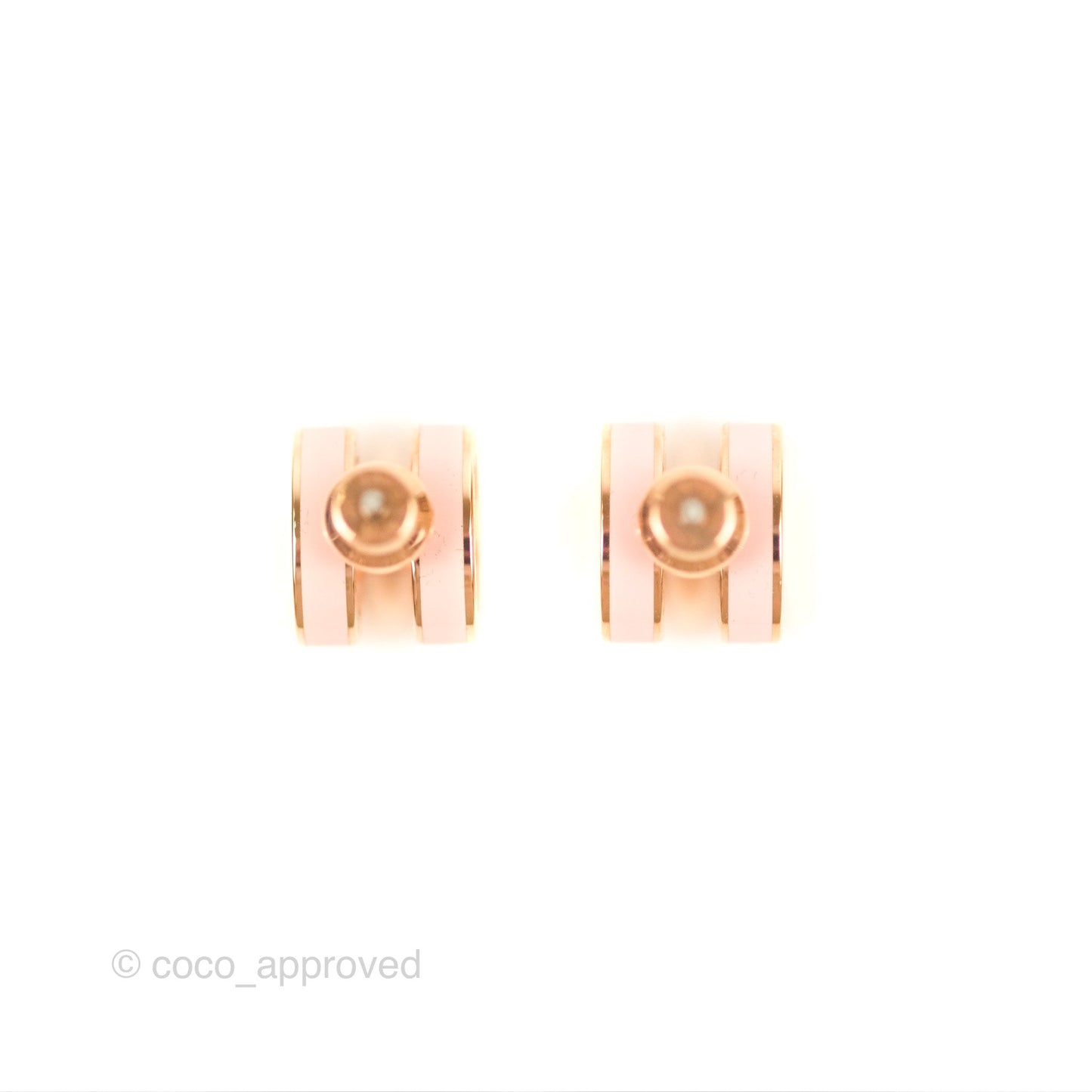 Hermès Pop H Earrings Rose Dragee Rose Gold Hardware