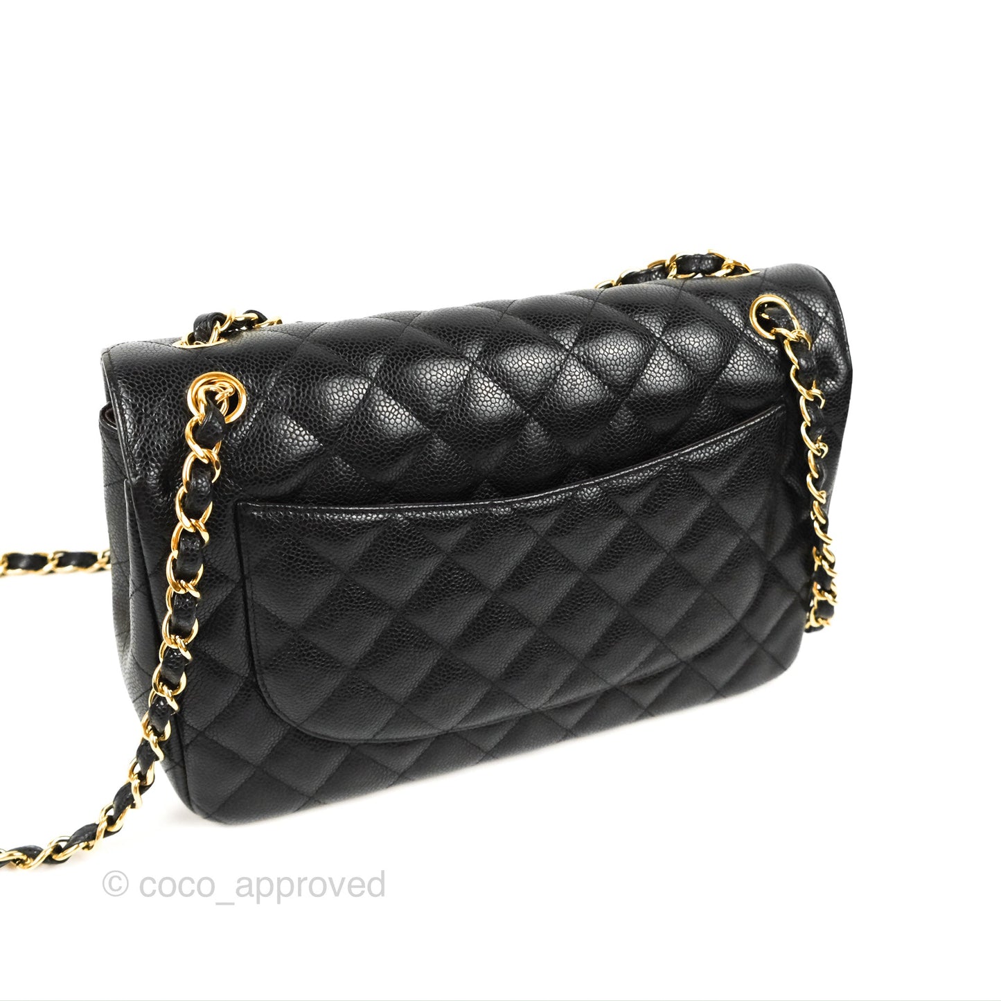 Chanel Jumbo Double Flap Black Caviar Gold Hardware⁣⁣