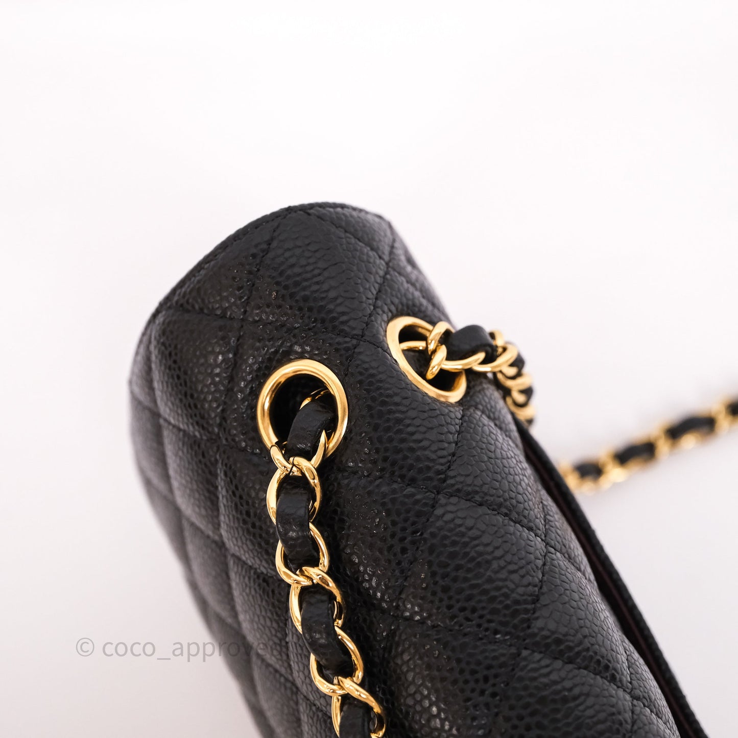 Chanel Classic M/L Medium Flap Quilted Black Caviar Gold Hardware