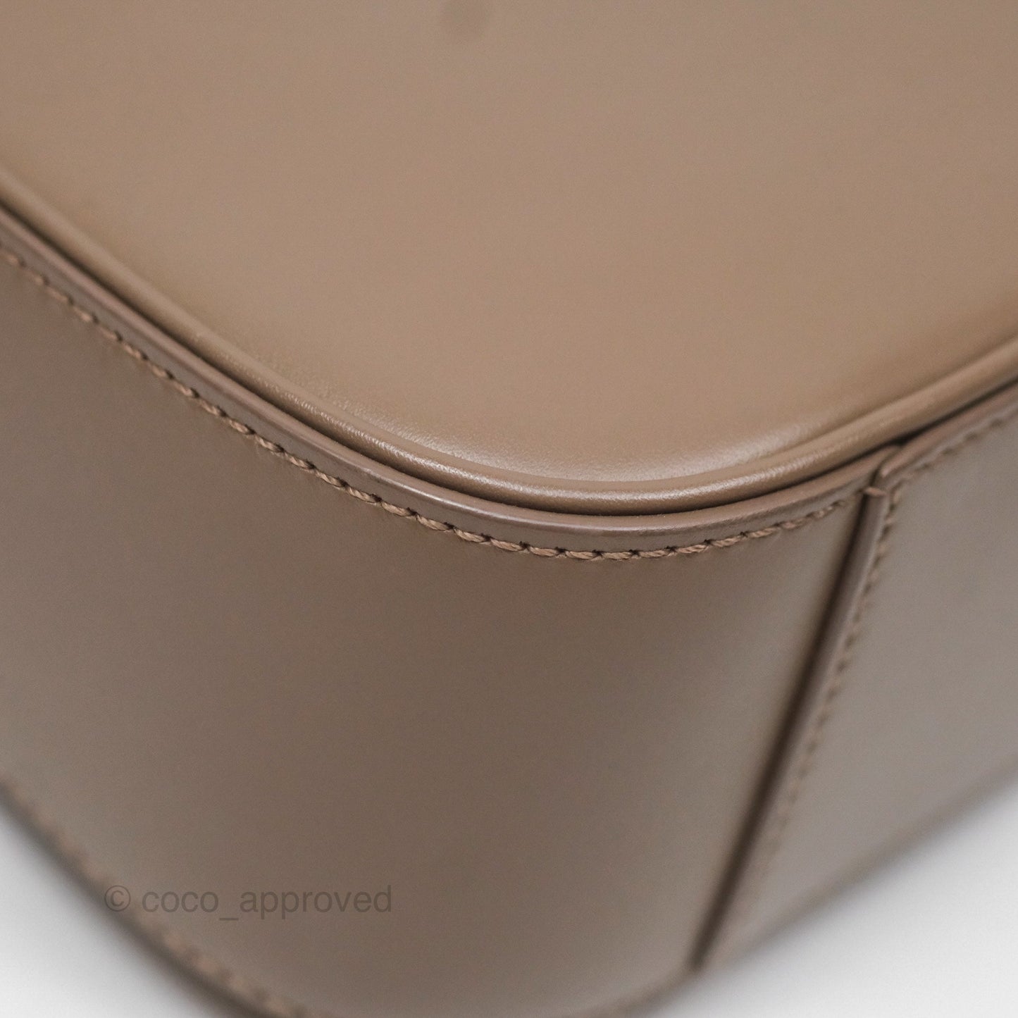 Saint Laurent Le 5 À 7 Taupe Calfskin Bronze Brass Hardware