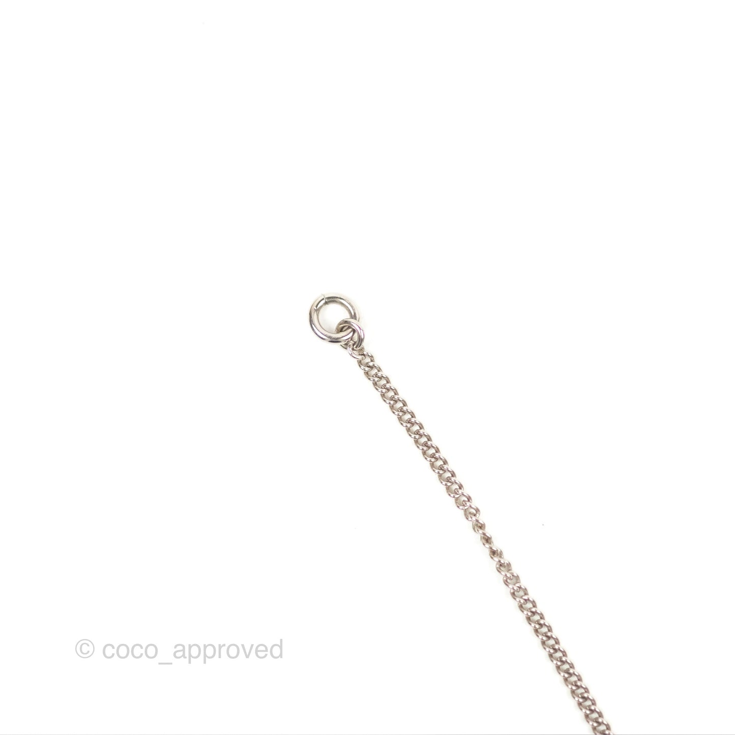 Chanel CC Crystal Necklace Silver Tone 13V