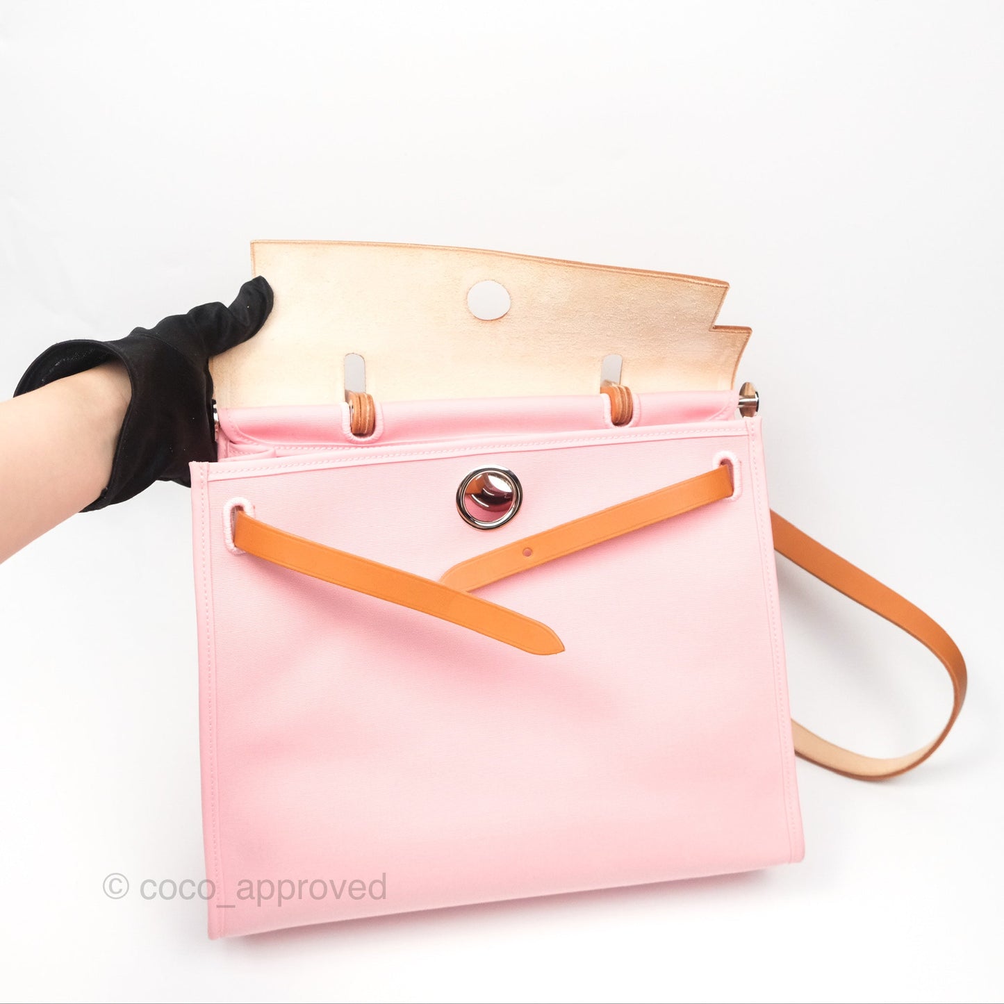 Hermès Herbag Zip 31 Rose Sakura 3Q Canvas Palladium Hardware