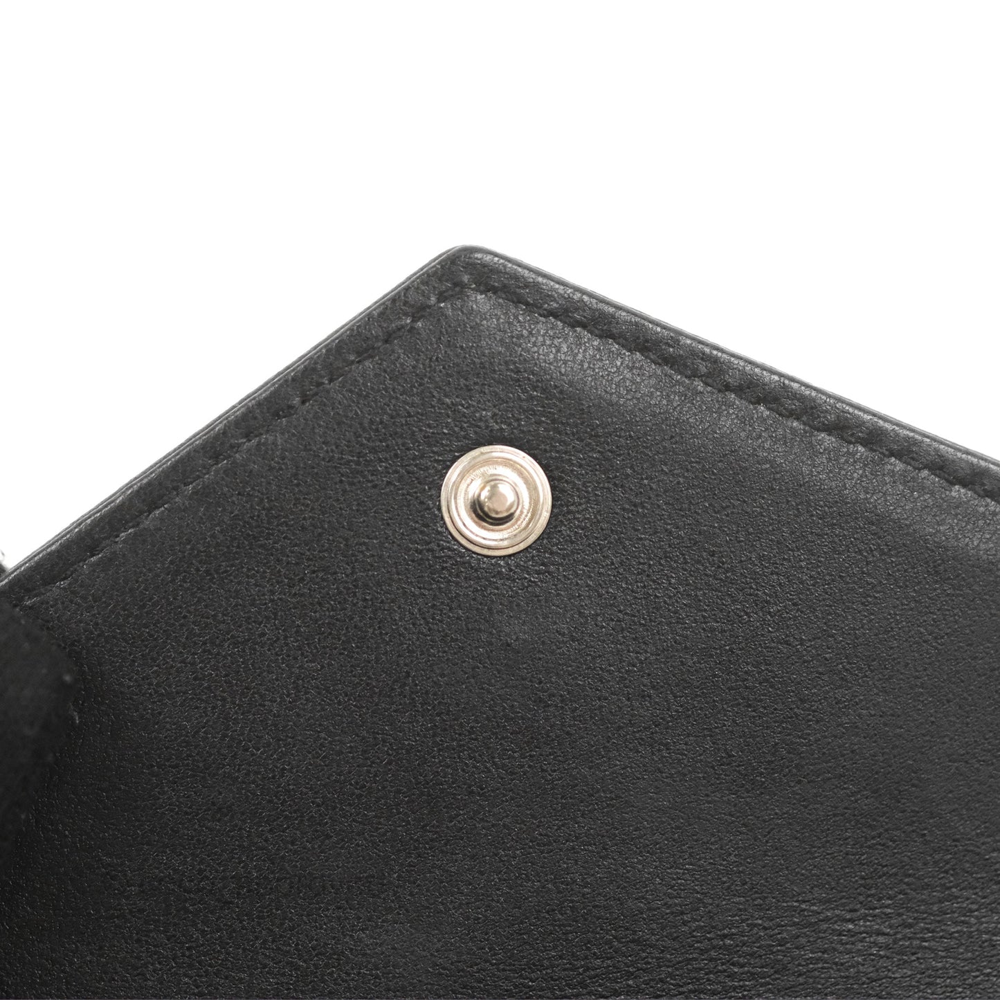 Saint Laurent Heart Flap Card Holder Wallet Black
