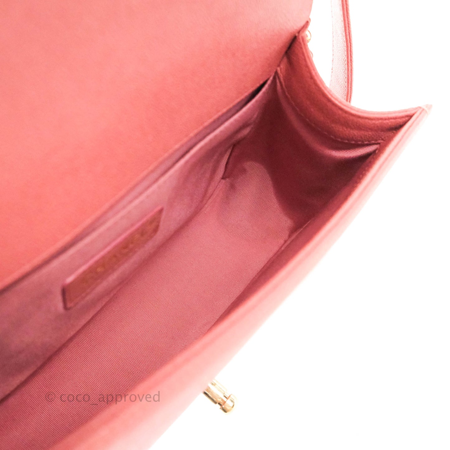 Chanel Boy Chevron Medium Pink Caviar Gold Hardware
