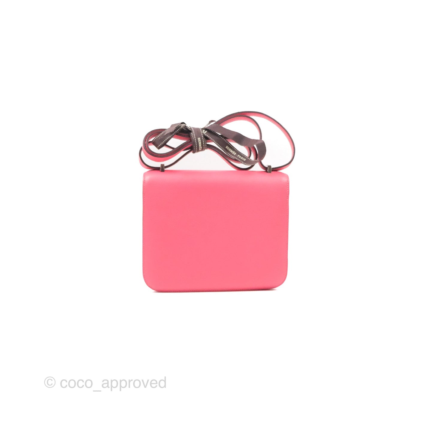 Hermès Constance Mini 18 Rose Azalee Evercolor Palladium Hardware