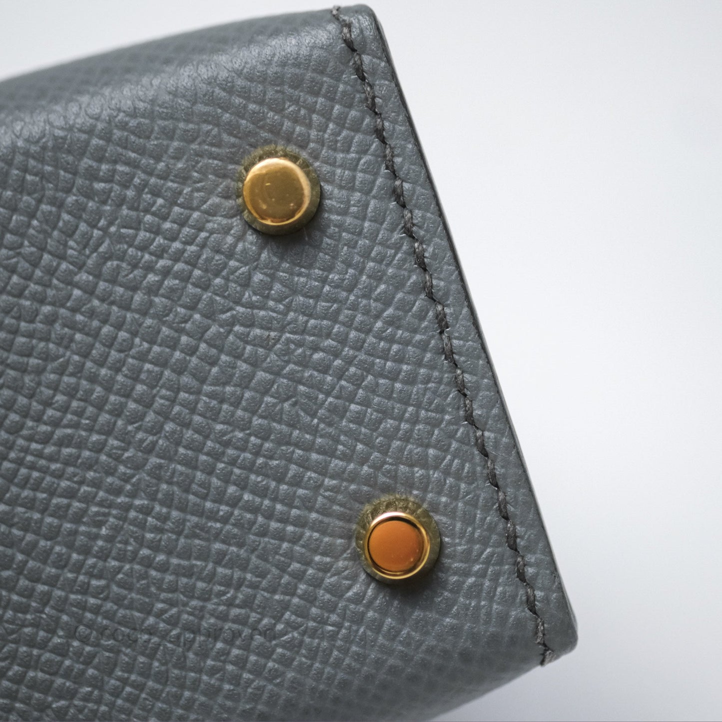 Hermès Mini Kelly II Vert Amande 63 Epsom Gold Hardware