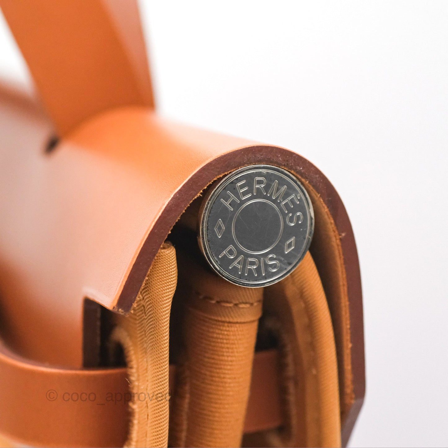 Hermès Herbag Zip 31 Dune Magnolia Fauve Canvas Palladium Hardware
