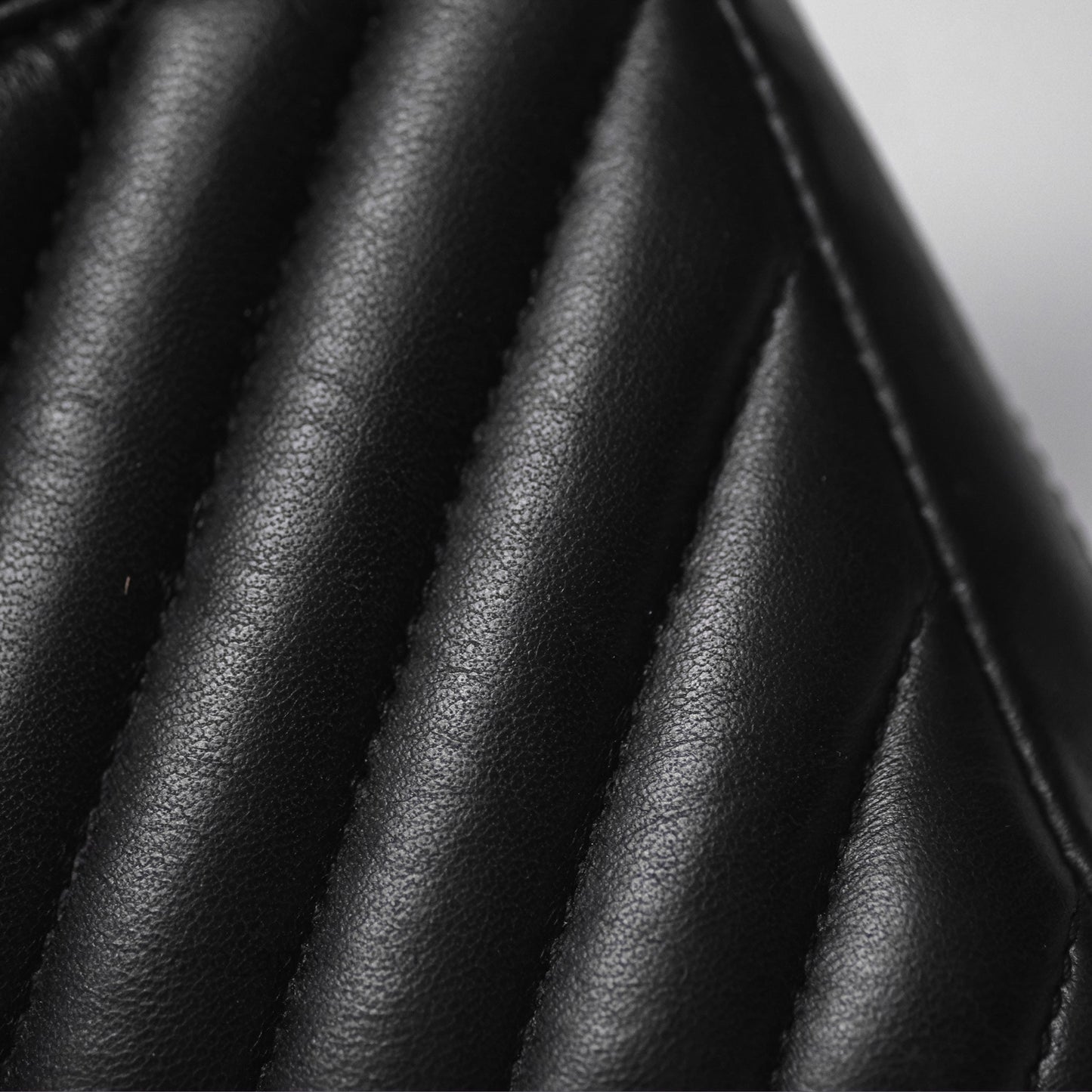 Chanel Mini Rectangular Chevron Black Lambskin Gold Hardware