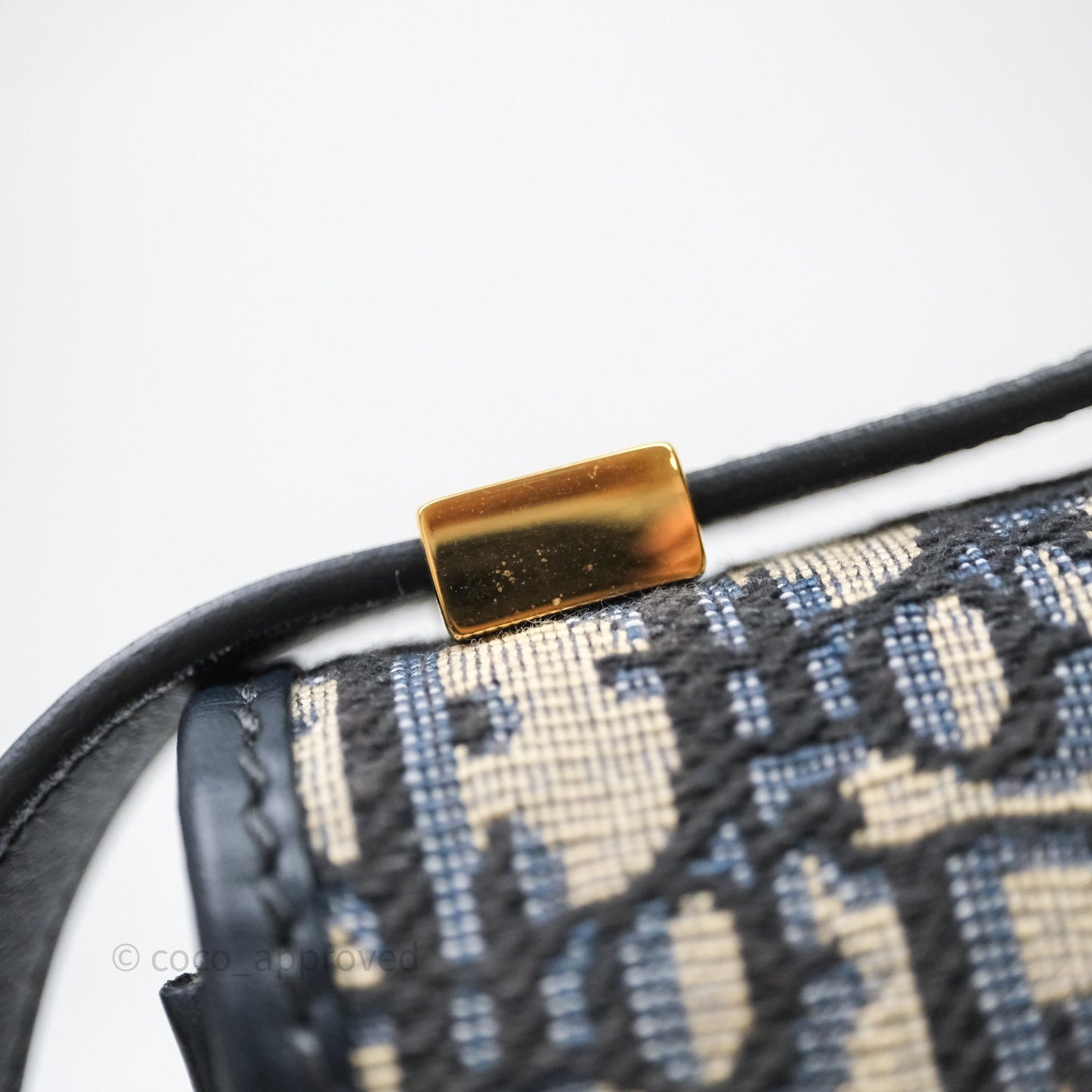 Christian Dior 30 Montaigne Bag Blue Dior Oblique Jacquard
