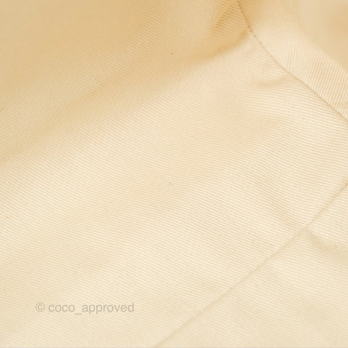Chanel Medium Deauville Tote Ivory Cotton Silver Hardware