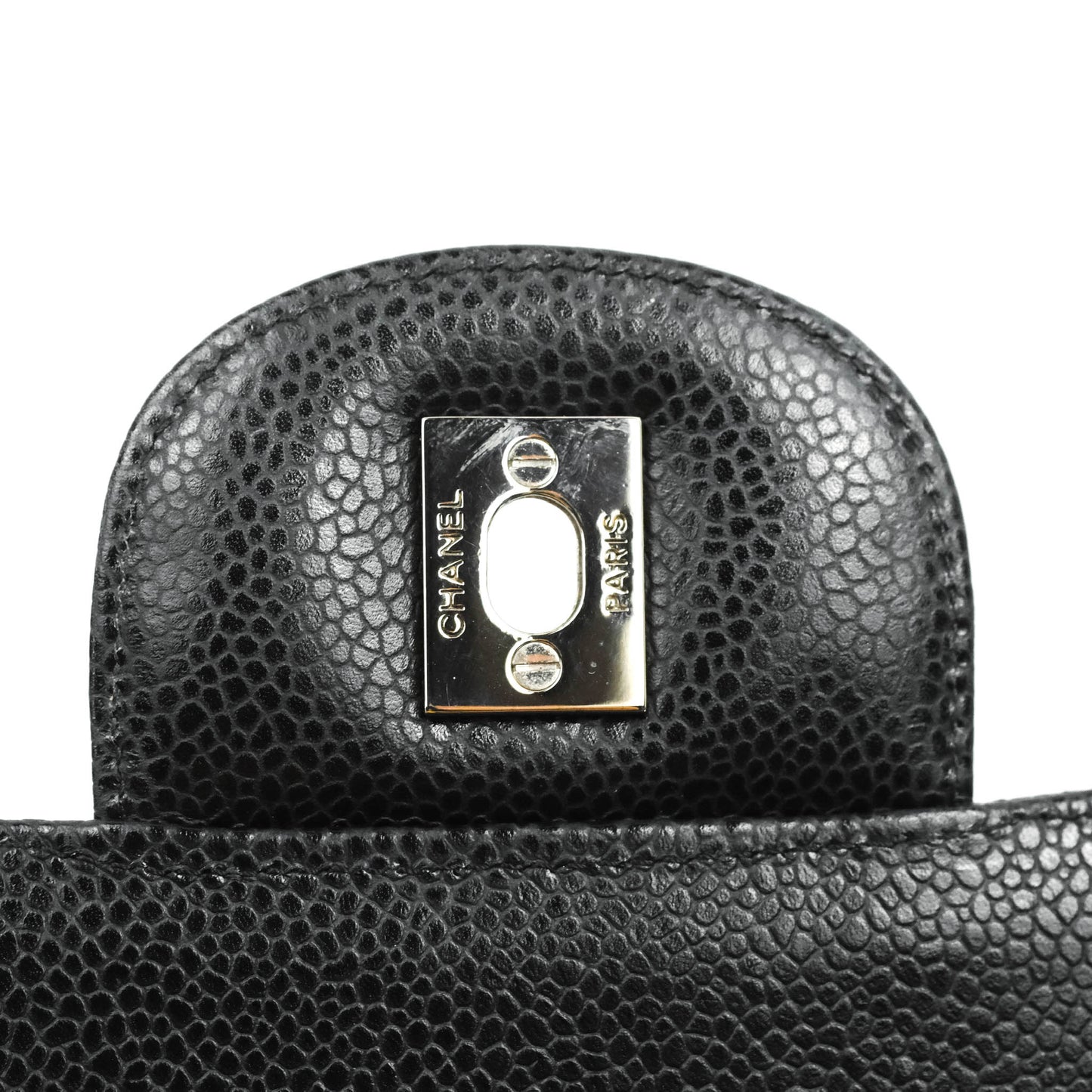 Chanel Single Flap Maxi Caviar Black Silver Hardware