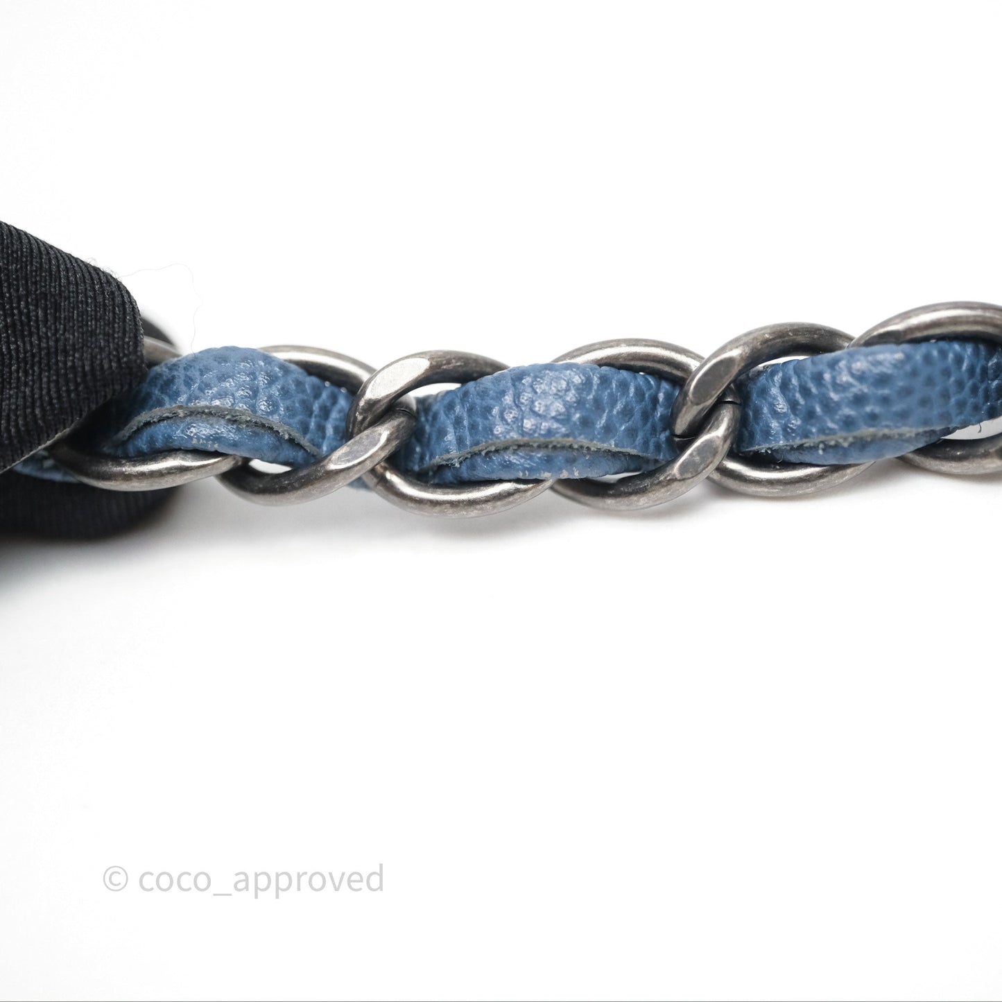 Chanel Medium Coco Handle Quilted Aged Caviar Dark Blue Ruthenium Hardware