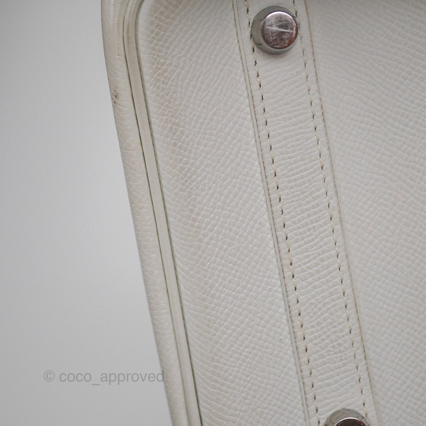 Hermès Birkin 30 Retourne White Epsom Palladium Hardware