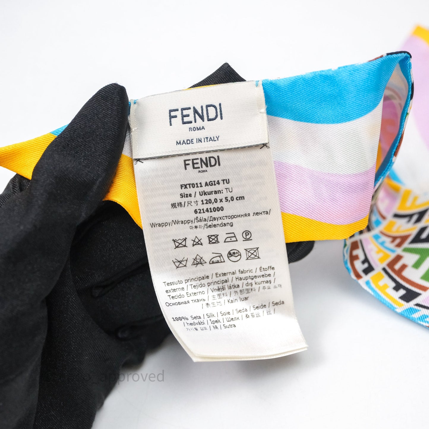 Fendi Multicolor FF Print Wrappy/ Woven Silk Scarf
