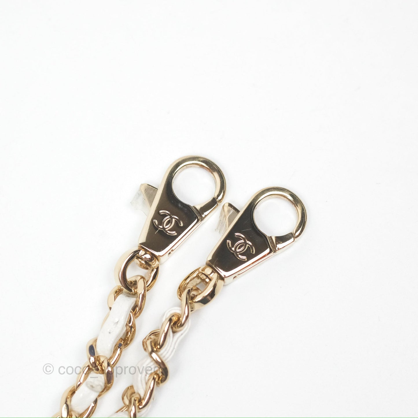 Chanel Extra Mini Quilted Coco Handle White Caviar Gold Hardware