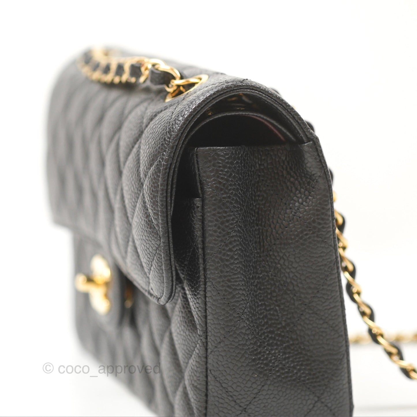 Chanel Classic Small S/M Flap Black Caviar Gold Hardware