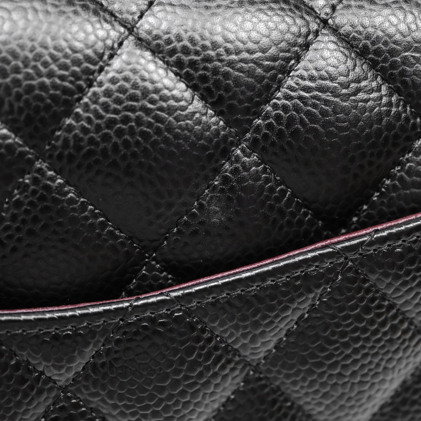 Chanel Quilted Classic M/L Medium Flap Black Caviar Gold Hardware