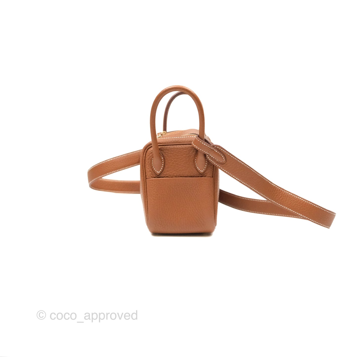 Hermès Mini Lindy 20 Gold Clemence Gold Hardware