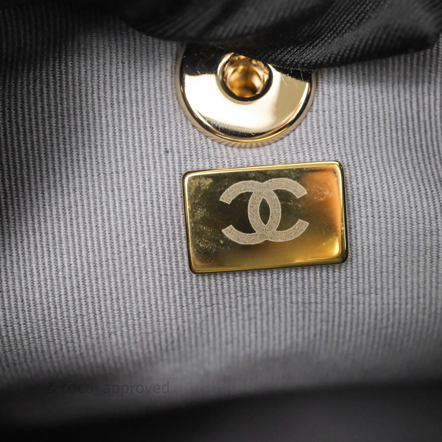 Chanel Small Duma Drawstring Backpack Grey Lambskin Gold Hardware