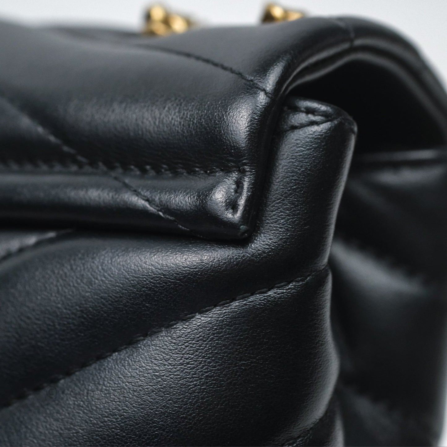 Saint Laurent Loulou Small Flap Bag Black Gold Hardware