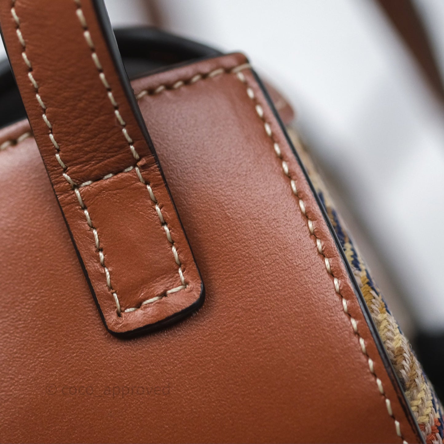 Celine Clutch on Strap in Tartan Textile and Natural Calfskin