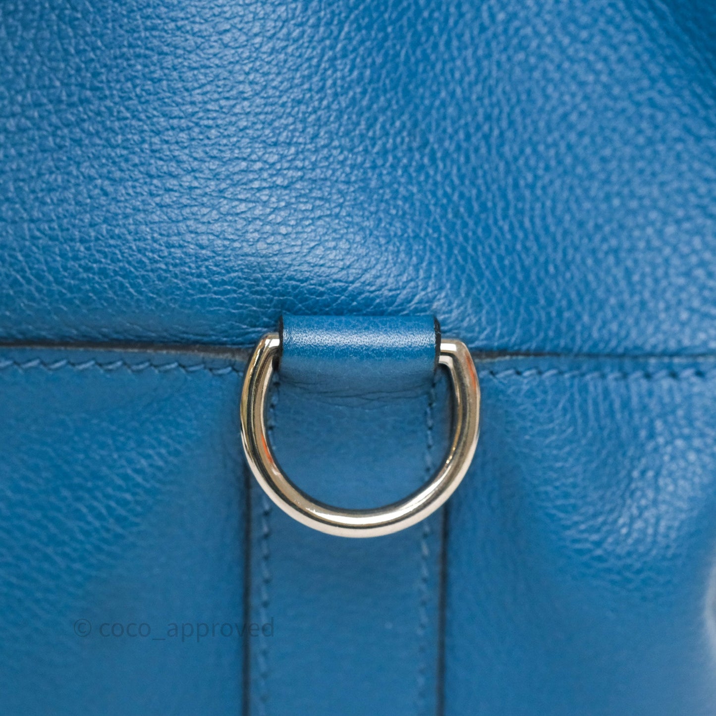 Hermès ToolBox 20 Bleu Cobalt 7C Evercolor Palladium Hardware
