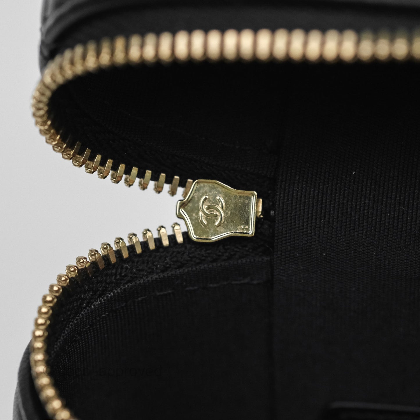 Chanel Trendy Vanity Phone Holder With Chain Black Lambskin Gold Hardware