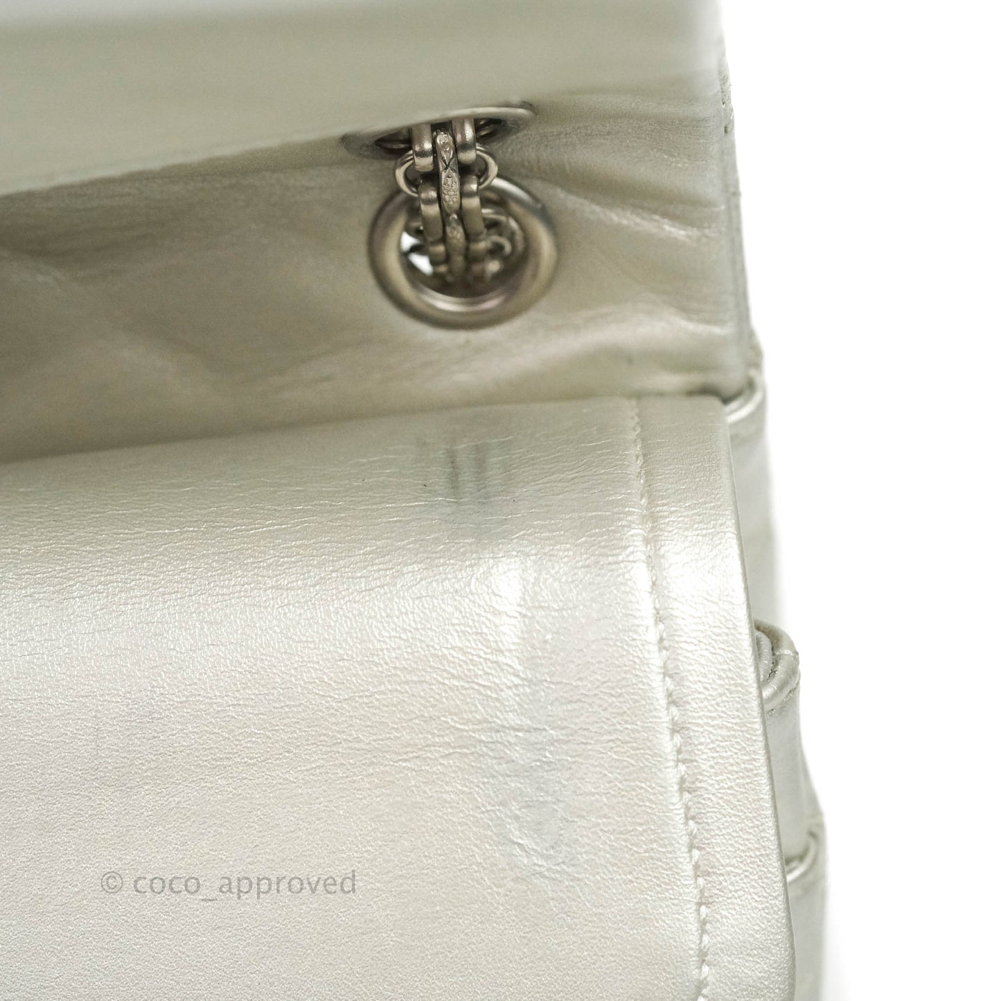 Chanel Reissue Quilted Aged Calfskin Metallic Silver Matte Silver Hardware 225