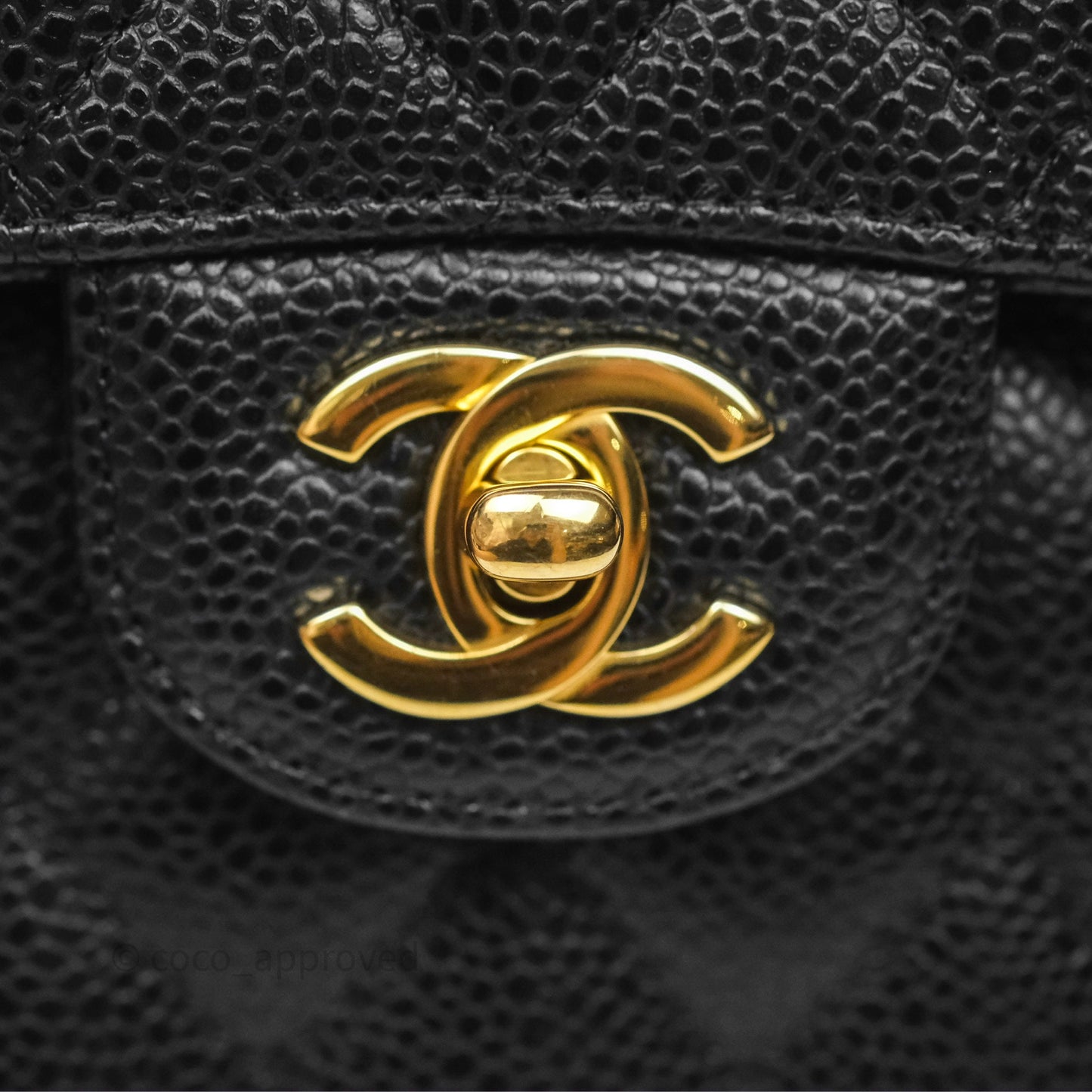 Chanel Small Classic Flap Quilted Black Caviar Gold Hardware